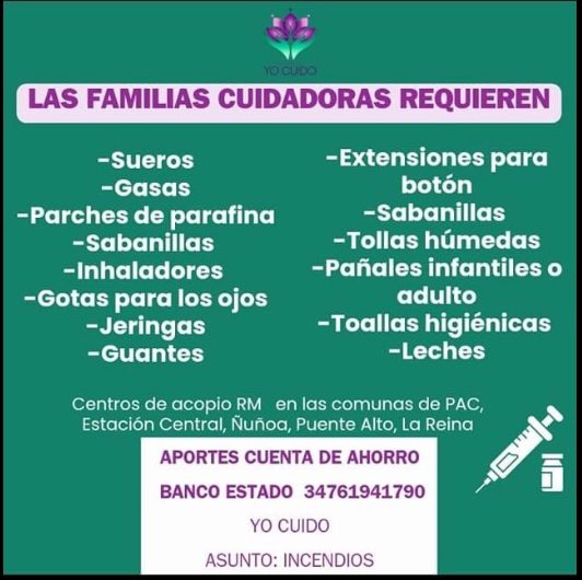Informacion donde y cómo colaborar para las familias con Necesidades Especiales afectadas por la catástrofe de Viña del Mar y Quilpue