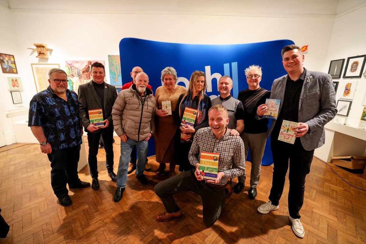 _DavidCatterall's tweet photo. Massive thank you  @MattCainWriter from everyone at the Bury LGBTQI Forum! Thanks for an amazing evening. I loved talking about One Love, all things equality and the great stories about @canalstmancs over the years. #LgbtBooks #Arts #LGBTHistoryMonth 🏳️‍🌈🏳️‍⚧️❤️ https://t.co/EInppJowPL