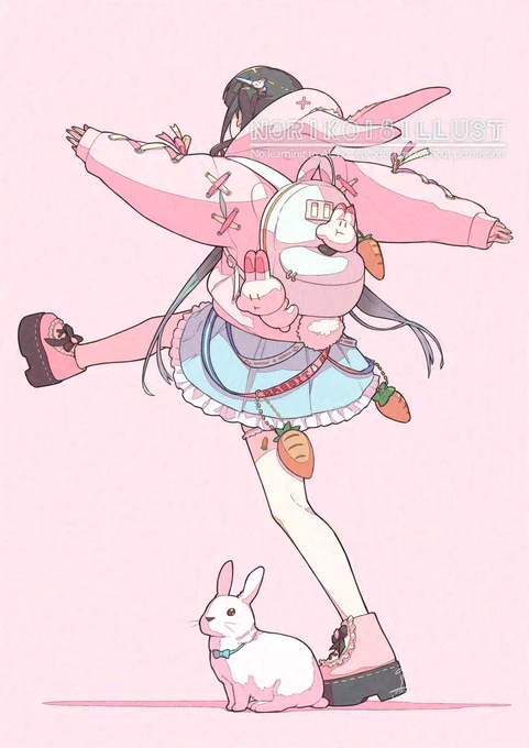 うさぎパーカー 