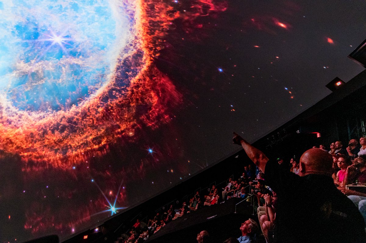 RocketCenterUSA's tweet photo. We’re celebrating the INTUITIVE® Planetarium by counting down our favorite events. Dr. Jon Arenberg, Chief Engineer of the James Webb Space Telescope, shared his experience in creating the engineering marvel. It was an honor to host him, earning this event a spot in our #IPtop5! https://t.co/NB98u5Bcpj