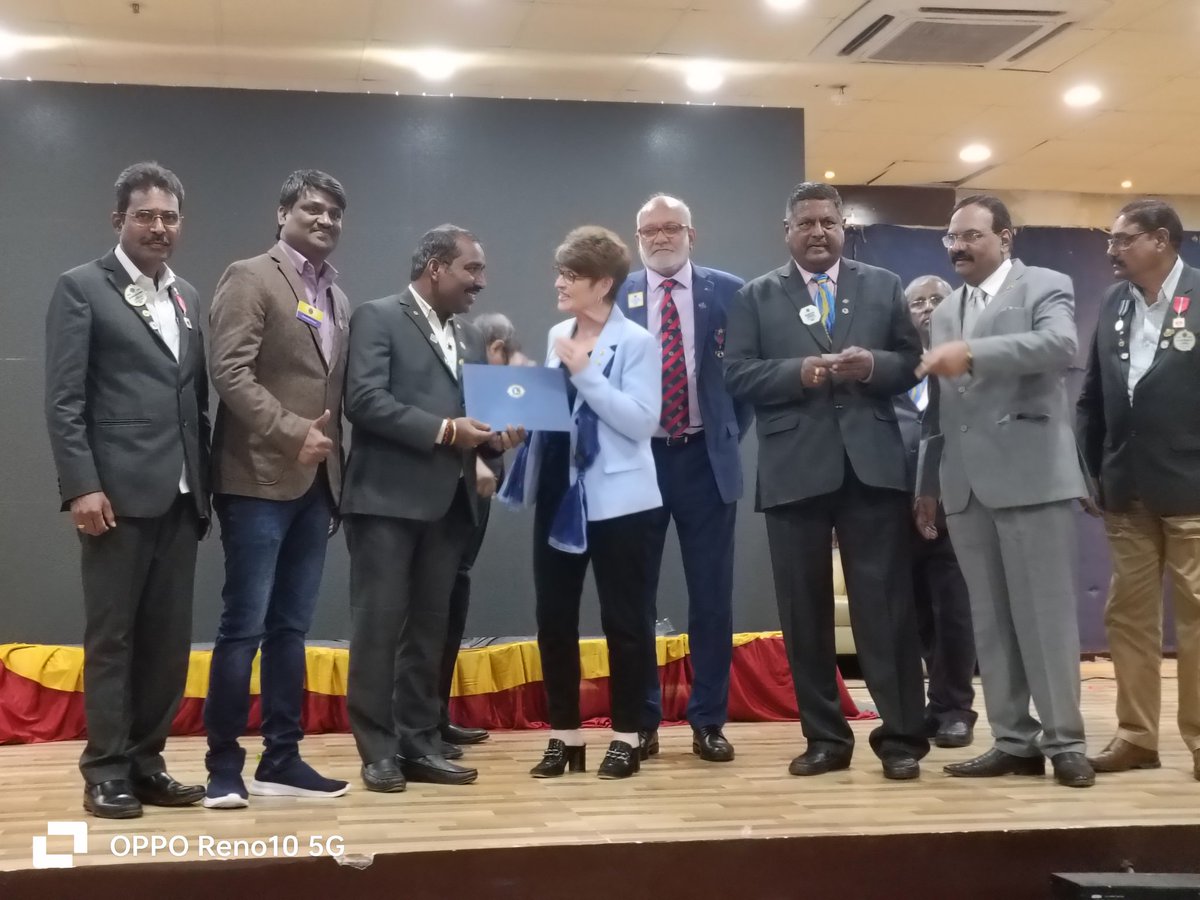 jaina_ramesh's tweet photo. In my Lions Leadership tenure It's great honour to me as I received a *International Presidential award and international President PIN* from Lions International President.Dr.Patti Hill.. https://t.co/vhRXBi2T5a