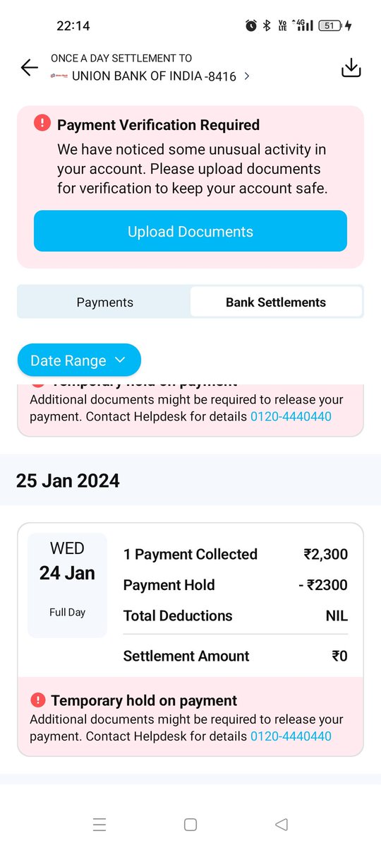 Rajendra201093's tweet photo. @vijayshekhar sir sare documents completed karne ke bad bhi payment settl nhi Kiya ja rha ha kya ye Paytm par hamare Vishwas ko todta nahin hai. https://t.co/QKzlP5KUzC