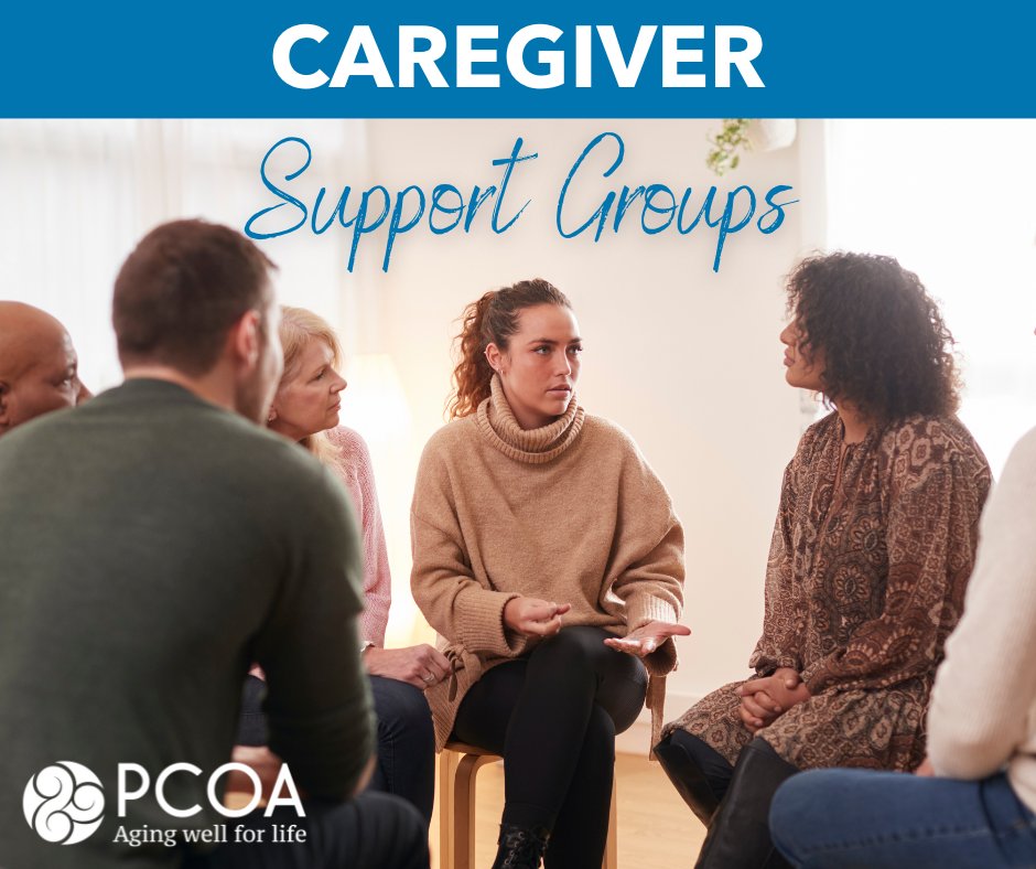 PCOAging's tweet image. Are you overwhelmed by caregiving challenges? You could benefit from the support of people who can relate to your experiences. Did you know that PCOA offers support groups for caregivers? You can learn more and view the group schedules at pcoa.org/ways-we-help/c…
