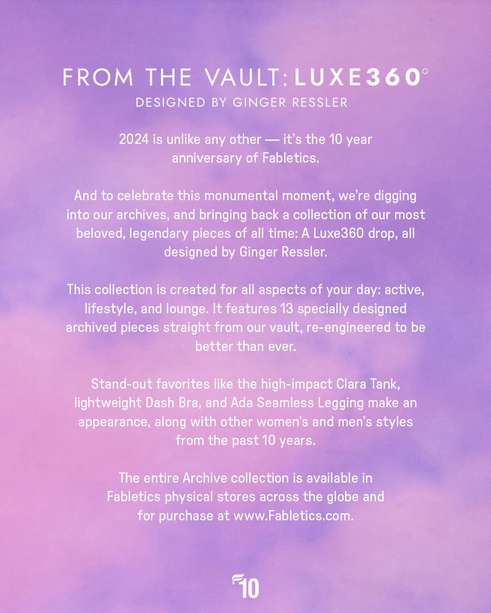 Fabletics's tweet photo. Did you know you can still snag these amazing pieces from our 10 year anniversary collection? Our most legendary styles are back from our vault, re-engineered to be better. We may be a little obsessed with this color palette too π #Fabletics10YR
Shop: https://t.co/YW45jo3t0F https://t.co/C7pDQxAxOT