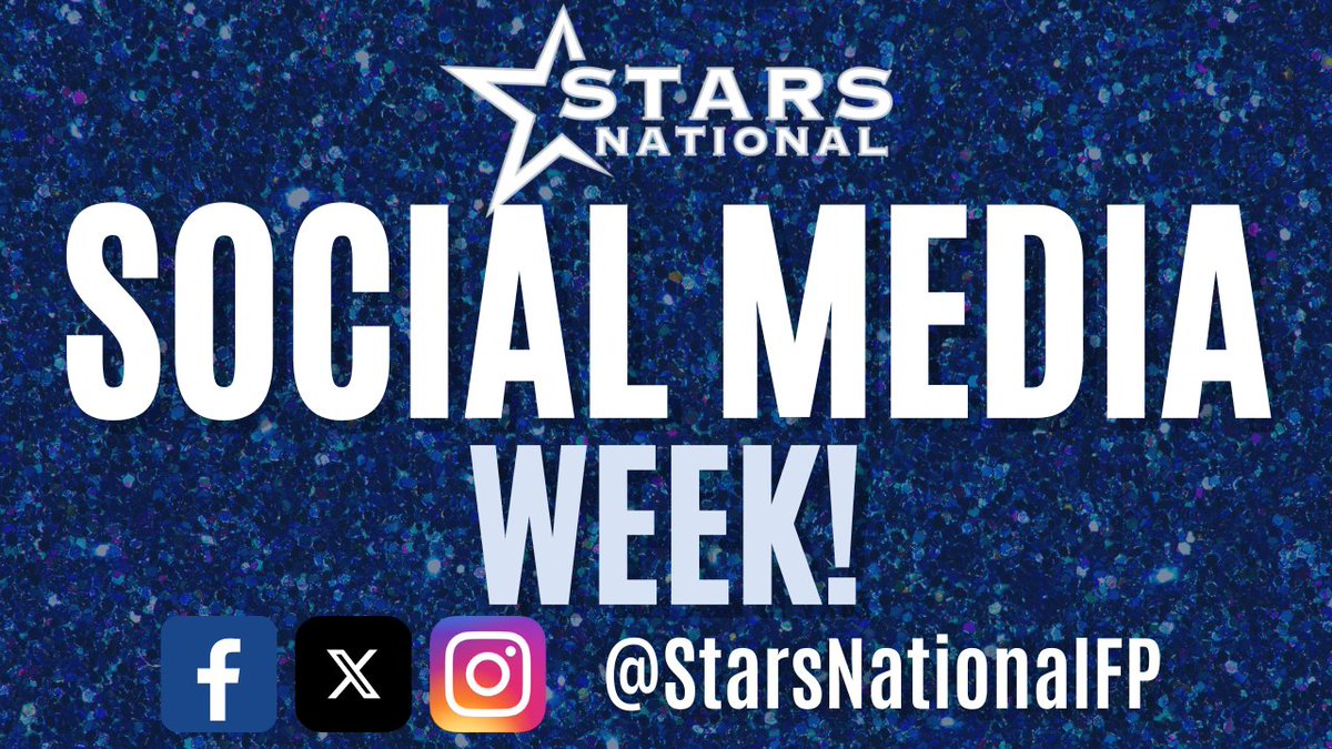 ⭐️Social Media Week⭐ This Week we will be posting Challenges EVERYDAY at 5PM to help YOUR Social Media, Our Social Media & Your Teams Social Medai GROW!! 💫 Note Your Number of Followers right NOW! 🤩 We will track Progress NEXT Sunday at 12Noon! 🌐 starsnational.com