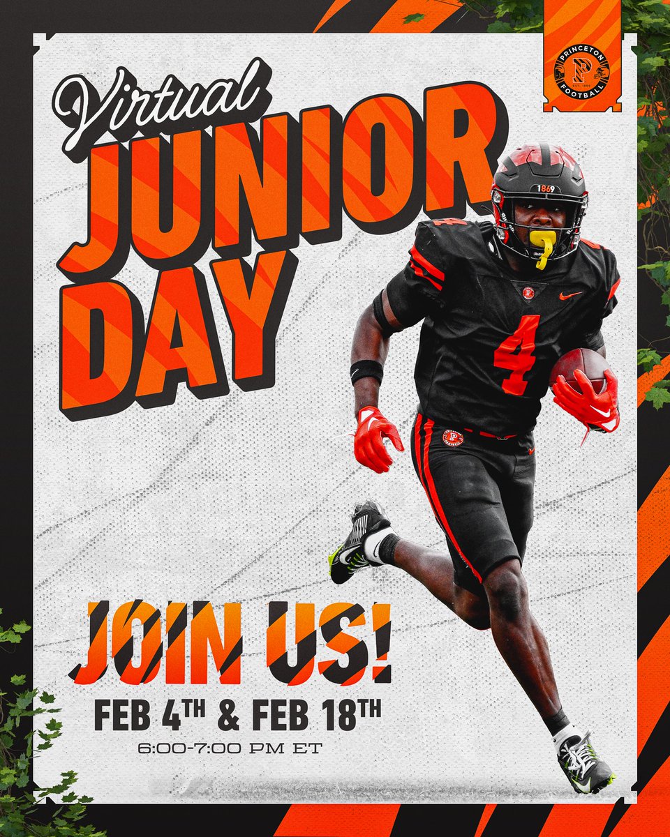 RognerN_84's tweet photo. Thank you @PrincetonFTBL and Coach @CoachBobSurace for the virtual day Invite! https://t.co/KRQZGiUcJh