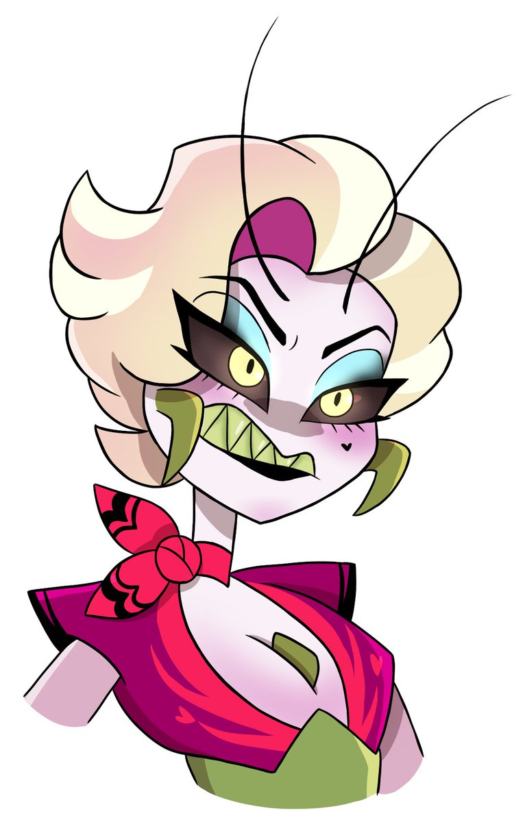 bennythebunny17's tweet photo. #doodle #headshot #drawing #digitalart #digitaldrawing #firealpaca #myart #myocs #xppen #xppentablet #amentia #amentiaamantis #mantis #orchidmantis #hazbinhotel #hazbinhoteloc https://t.co/61FZhN5E8I