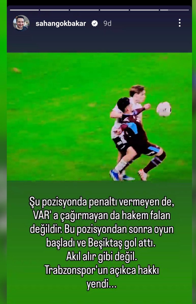 Trabzonspor’un verilmeyen penaltısı için Şahan Gökbakar’ın yorumu