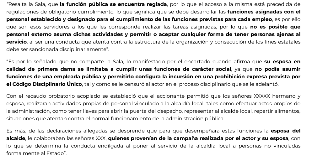 contrataenlinea's tweet photo. 🔊FUNCIÓN PÚBLICA/GESTORA SOCIAL/Esposa y hermano del alcalde. La FUNCIÓN PÚBLICA se encuentra REGLADA. 

⏩SANCIÓN DISCIPLINARIA por aceptar que personas AJENAS A LA ADMINISTRACIÓN ejerzan labores dentro la misma https://t.co/869iuSBrsV https://t.co/O0mZrb4uS6