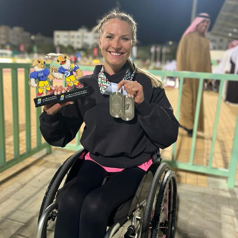 Pure pace 💨 @Sam_Kinghorn has set a new British T53 800m women’s record at the Sharjah Open Meeting 🔥 New record ➡️ 1:41.50