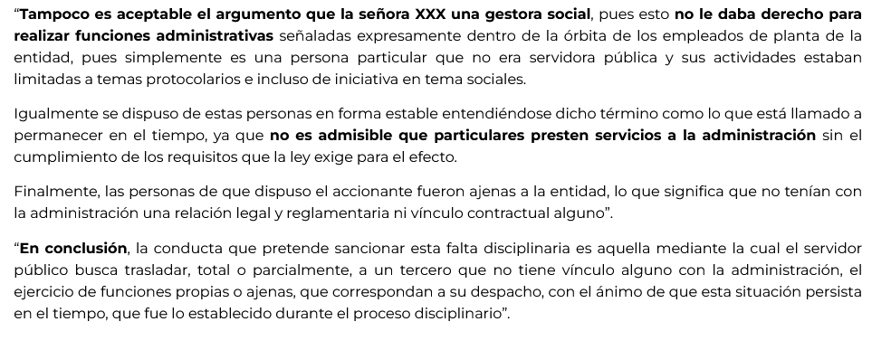 contrataenlinea's tweet photo. 🔊FUNCIÓN PÚBLICA/GESTORA SOCIAL/Esposa y hermano del alcalde. La FUNCIÓN PÚBLICA se encuentra REGLADA. 

⏩SANCIÓN DISCIPLINARIA por aceptar que personas AJENAS A LA ADMINISTRACIÓN ejerzan labores dentro la misma https://t.co/869iuSBrsV https://t.co/O0mZrb4uS6