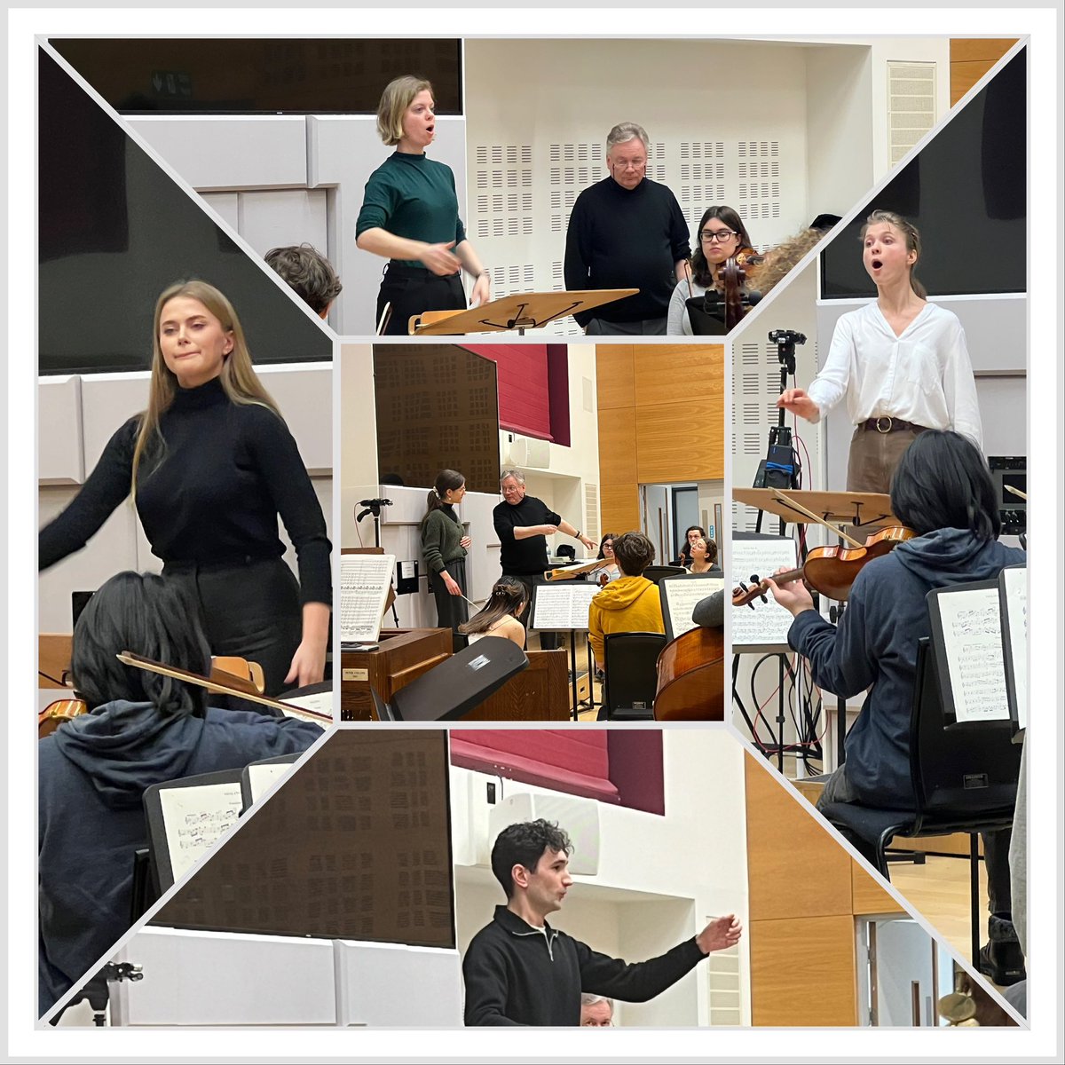 Well done to our 10 participants from 🇺🇸 🇹🇭 🇩🇰 🇺🇦 🇳🇱 🇩🇪 🇱🇻 🇫🇷 for their work this weekend. Here they are working on Mozart’s Great Mass in C minor with @rncmlive chamber choir and orchestra, @davidhconductor @sjoverington #masterclass