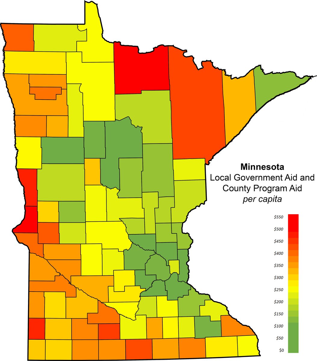 hellodonavon's tweet photo. There is a pervasive belief in Greater Minnesota that state tax dollars mostly gets redirected to the Metro, however Local Government Aid and County Program Aid primarily benefits rural counties. This is what we mean when we say "One Minnesota." We're all in this together. https://t.co/tXbZun4K3K