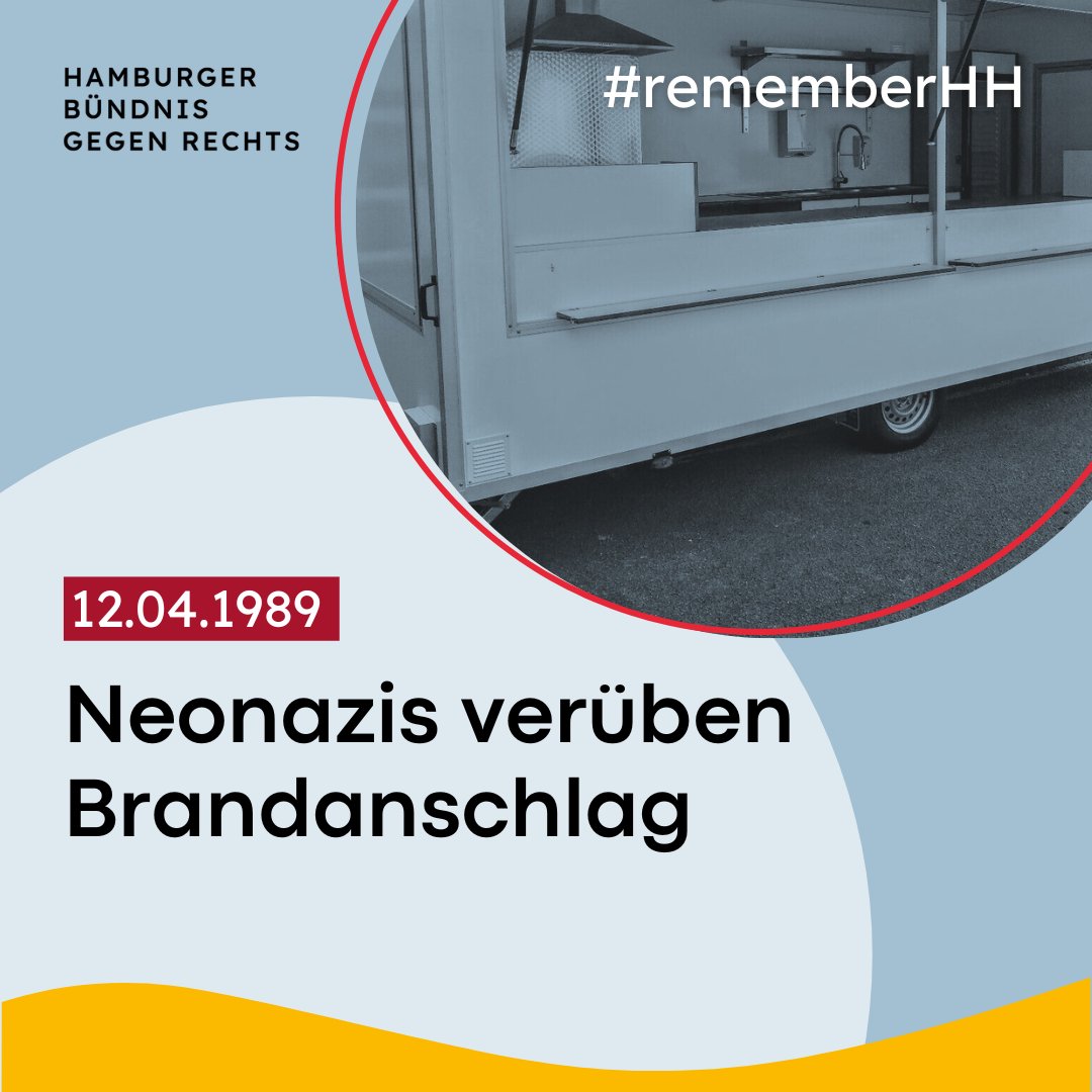 H_B_g_R_Info's tweet photo. 12.04.2004
Neonazis verüben Brandanschlag
Neonazis verüben einen Brandanschlag auf einen Imbisswagen, der von einem Migranten gepachtet war. #rememberhh #otd #hbgr #nonazishh https://t.co/CJ2oTSKp9X