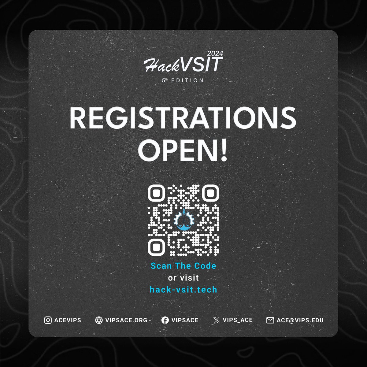 VIPS_ACE's tweet photo. 🚨REGISTRATIONS OPEN🚨

HackVSIT 5.0 - where creativity meets reality.

⚡️Calling all coding maestros to join one of the most influential hackathons in India.⚡️

Hoping to see you there!

With Love, 
ACE💛
#registrationsopen #hackathon #events #hackathons #hackathon24 #hackvsit https://t.co/gAM5yBnhDV