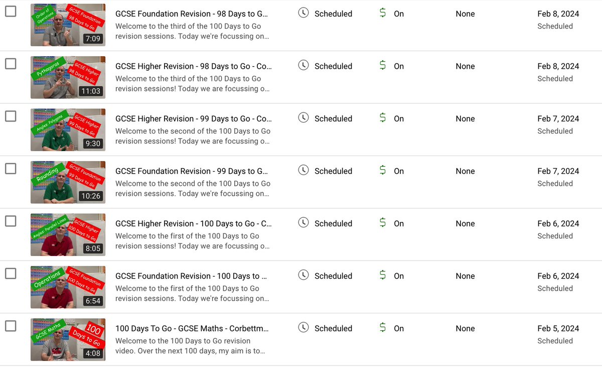 Really excited about the support we're planning to offer GCSE Higher and GCSE Foundation students over the 100 Days leading up to their exams... 100 revision sessions released at 3pm each day! 
Here's a sneak preview!