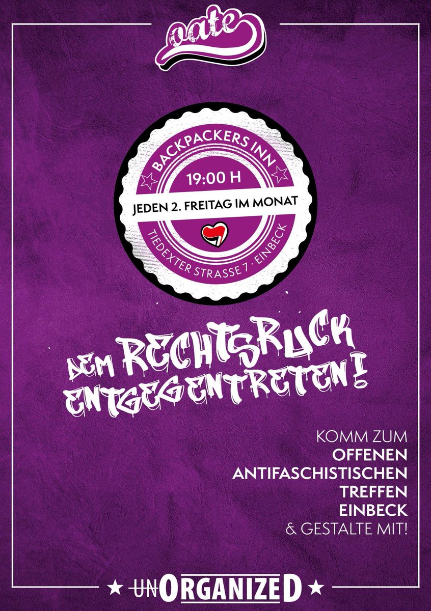 OATEinbeck's tweet photo. Am Freitag, 09.02.24 um 19Uhr findet das OATE im Backpackers Inn statt.
Kommt vorbei, bringt eure Freund*innen mit, stellt Fragen die euch beschäftigen zur Demo "AfD stoppen - Jetzt!" #ein1002
Wir freuen uns auf euch!
#NoAfD #fckafd https://t.co/CtHlf4rxG6