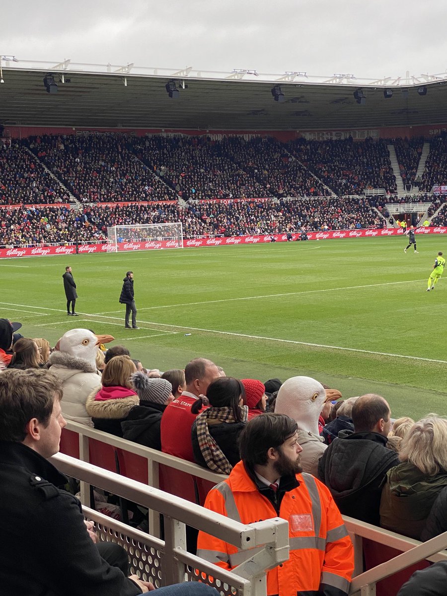 tim_willis's tweet photo. Some Boro fans were a bit chirpy this afternoon. #utb ⁦@Boro⁩ ⁦@GazetteBoro⁩ https://t.co/1XrLEPMLwQ