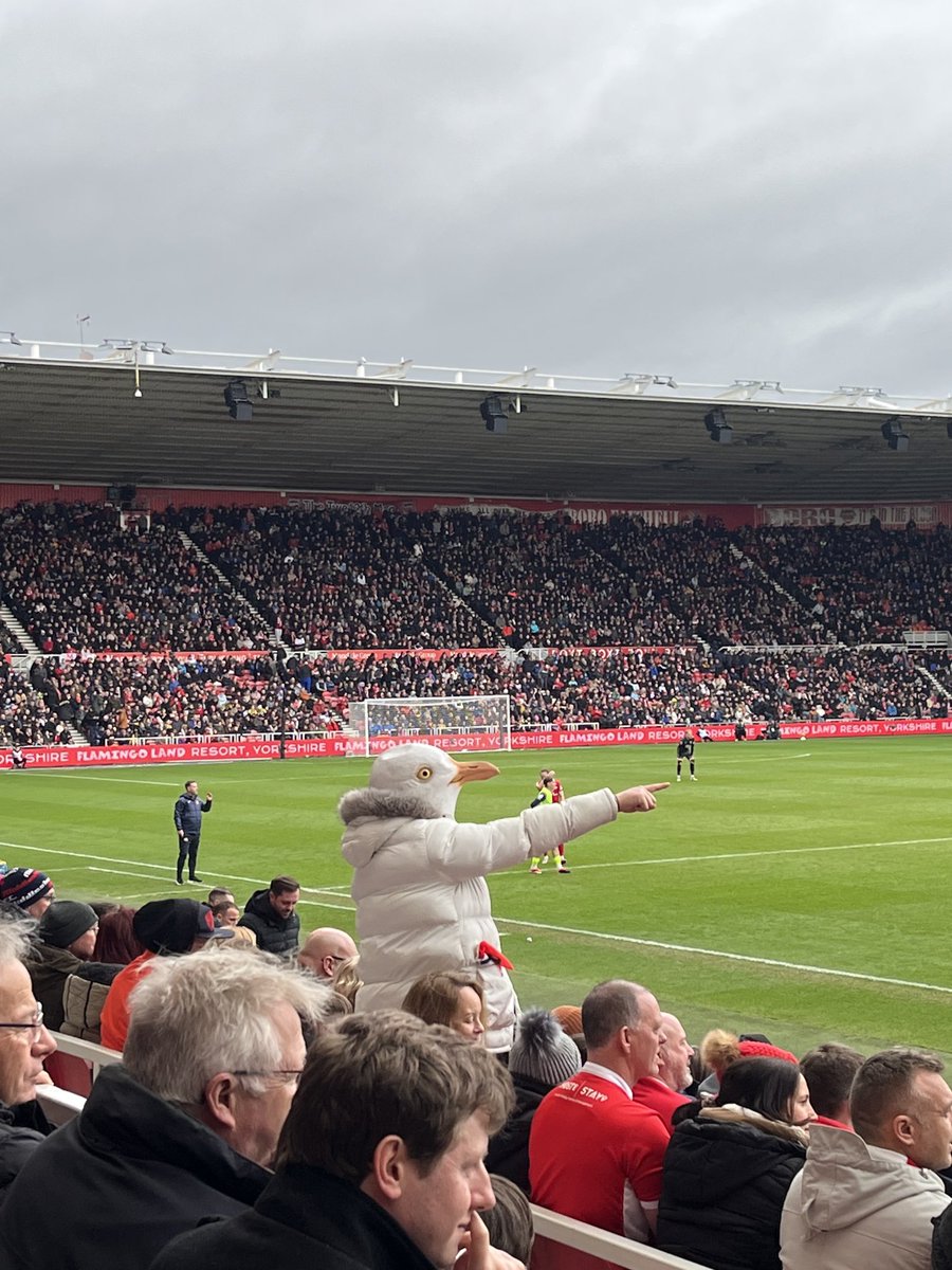 tim_willis's tweet photo. Some Boro fans were a bit chirpy this afternoon. #utb ⁦@Boro⁩ ⁦@GazetteBoro⁩ https://t.co/1XrLEPMLwQ