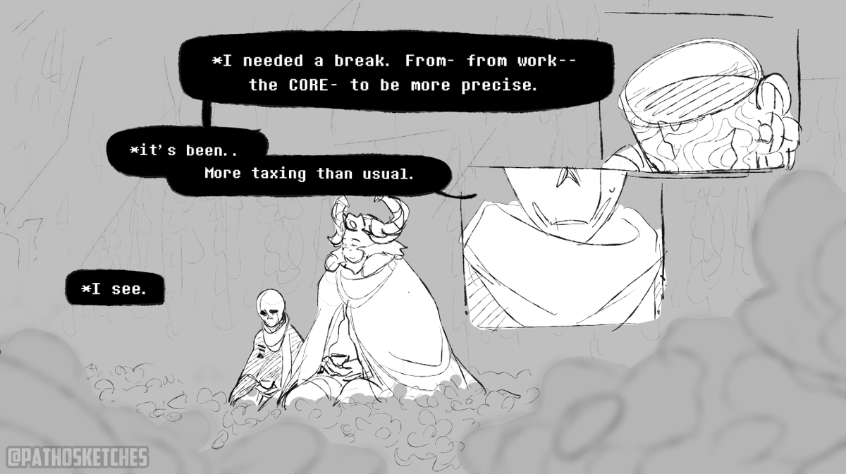 Pathosketches's tweet photo. Asgore and Gaster moment?? gasp (1/3) [Soul  collectors] https://t.co/s86ZO2Dhqn