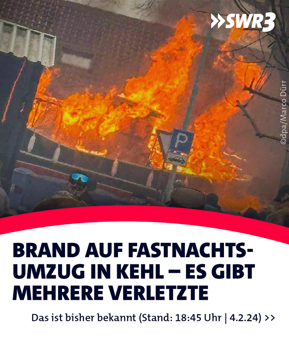 swr3's tweet image. Die schwerverletzte Person musste mit einem Rettungshubschrauber in eine Klinik gebracht werden, wie die Stadt #Kehl am Sonntagnachmittag mitteilte. #Fastnacht #Umzug