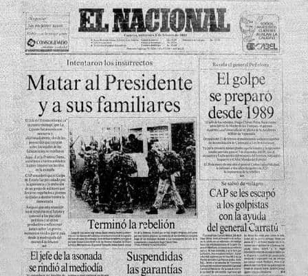 adbernabe's tweet photo. #AcciónDemocrática ratifica hoy el carácter democrático que debe privar en cualquier nación y en sus instituciones, para una gobernabilidad de progreso, entendimiento, tolerancia y paz.

Bajo el mandato de nuestro líder y presidente de la Republica, Carlos Andrés Pérez, se perpetuó un intento de golpe de Estado, el #4Feb de 1992, pero gracias a su conducción política y a la conciencia democrática de la mayoría de los miembros de la FANB, los golpistas no lograron su objetivo y se rindieron.

Hoy 32 años después, les decimos que #AcciónDemocrática no avalará jamás golpes de Estado, el cambio en democracia se hace por la vía del voto y no por la vía de las balas.

¡Viva la democracia!
¡Viva Acción Democrática!
¡Viva Carlos Andrés Pérez!