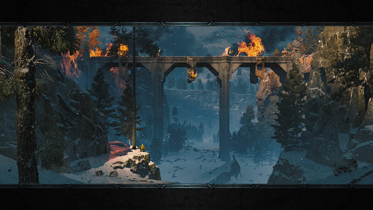 ima_dreamwalker's tweet photo. Greetings, Adventurers! 🧙‍♂️

I wanted to create an alternate version of the Dun Baldar Bridge illustration. Instead of focusing on the battle, I aimed to craft a more emotional experience.

In this rendition, a solitary dwarf mountaineer, the lone survivor, bears witness to the orc invasion of their settlement. 🔥

I hope you like this version as well! 😊

#warcraft