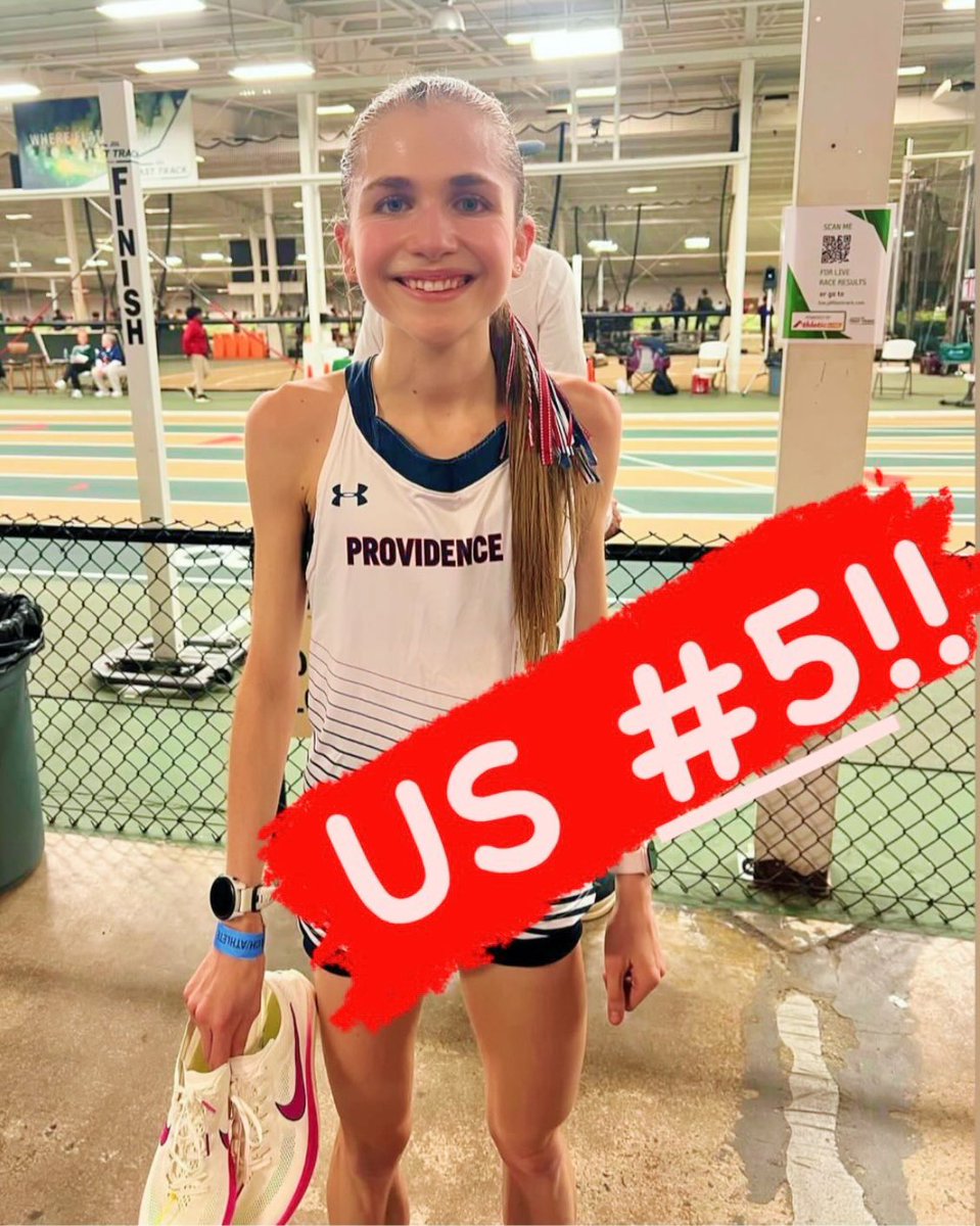 morganandemery's tweet photo. In her season opener, Morgan @morganboonshaft ran at Mondo Elite HS Invitational in the 3200m on Friday at @JDLFastTrack and placed first running a 10:29, a PR, breaking the meet record, and is currently ranked US #5!! @ChargersPDS @NCRunners 
First indoor race since 9th grade!! https://t.co/x28G7k7BJA