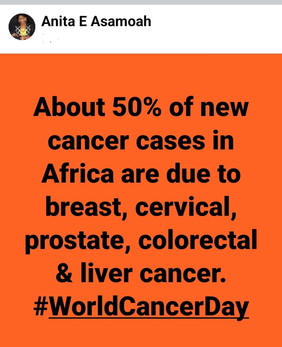 #WorldCancerDay @WHO @WHOGhana @AfricaCDC @CDC_Cancer @MoetiTshidi @mohgovgh @AmericanCancer @nkquakyi @MedNorms