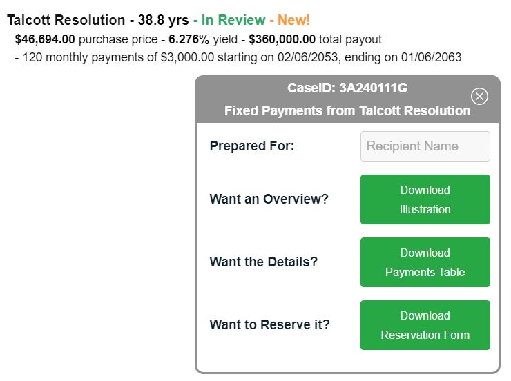 dcfannuities's tweet image. Featured #DCFIncomePayments
Talcott Resolution - 38.8 yrs - In Review - New!
$46,694.00 purchase price - 6.276% yield - $360,000.00 total payout

CaseID: 3A240111G
Get details and reserve here: bit.ly/3ufEXSn

#DeferredIncome #HighYieldInvestments #RetirementIncome