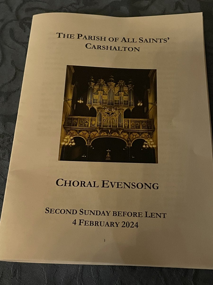 Looking forward to the first #ChoralEvensong of 2024 @CarshaltonAllS at 1830 this evening! Sumsion Responses; Walmisley in D minor; Joubert, OnLorde the maker. @SouthwarkCofE @BishopSouthwark @RSCMCentre @ChurchesSM5 @ChoralEvensong