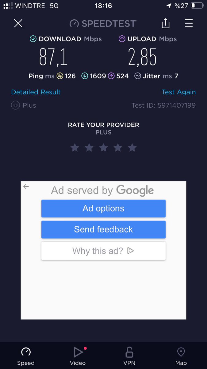 uygardev's tweet photo. @ataozdemirci Gün içinde bir-iki kez teklemiş olsa da Roma merkezdeki hız test sonucu bu. 700 MB da veri kullanımım olmuş 8 saatlik şehir gezimiz süresince. Google maps + twitter kullanımı. Arkada iCloud sekronizasyonu ve mail senkronizasyonu da açık. Sonuç olarak benim için gayet yeterli. https://t.co/rM8paKbUxc