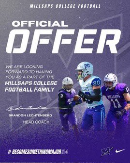#AGTG After a great visit I am blessed to receive another offer from Millsaps‼️<a href="/CoachCoryYork/">Cory York</a> <a href="/OceanSpringsFB/">Ocean Springs Football</a> <a href="/Coach_Bramlett/">Jake Bramlett</a>