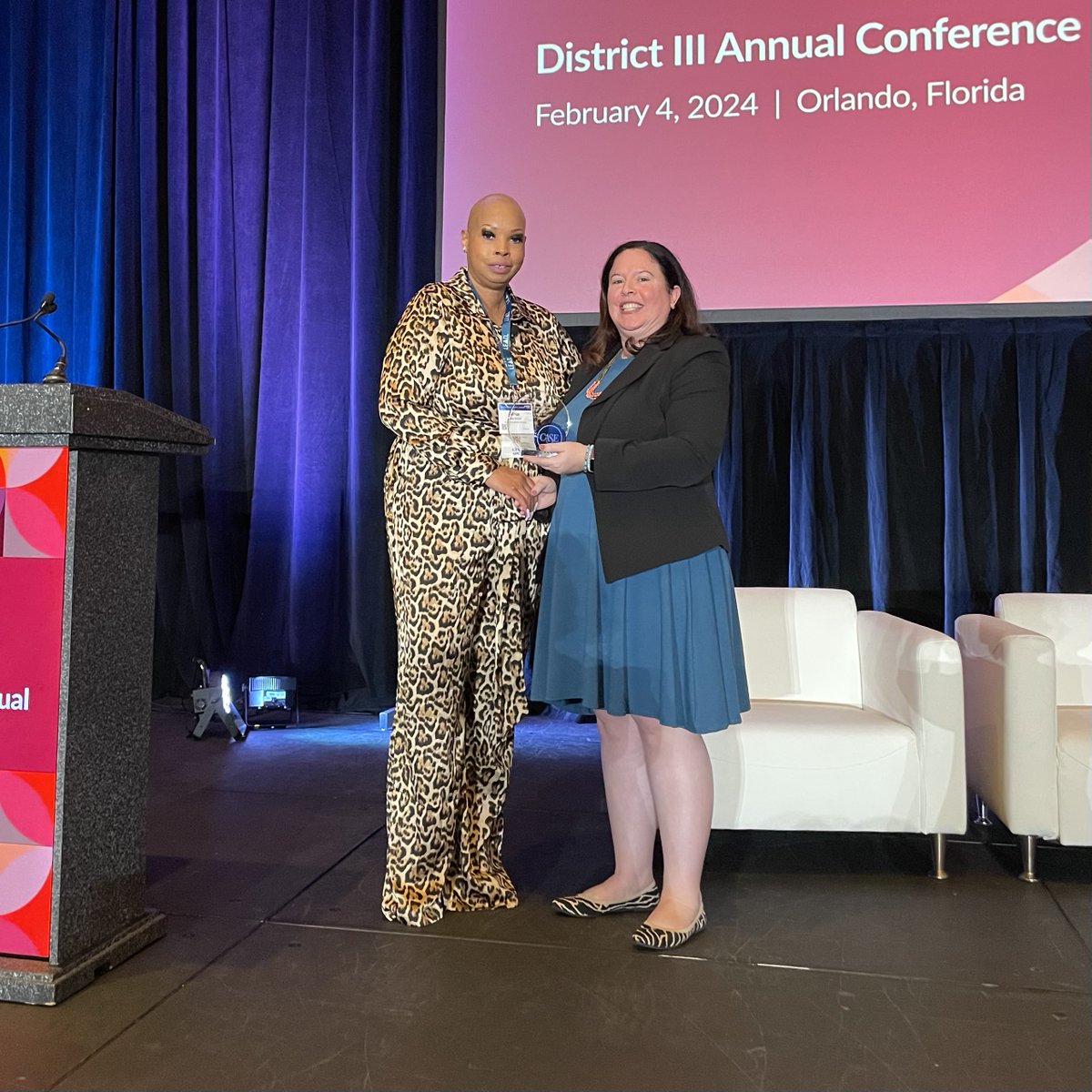 Congratulations to Maia McGill, senior executive director at <a href="/FIU/">FIU</a> Foundation, who received the Opportunity and Inclusion Award! #CASED3