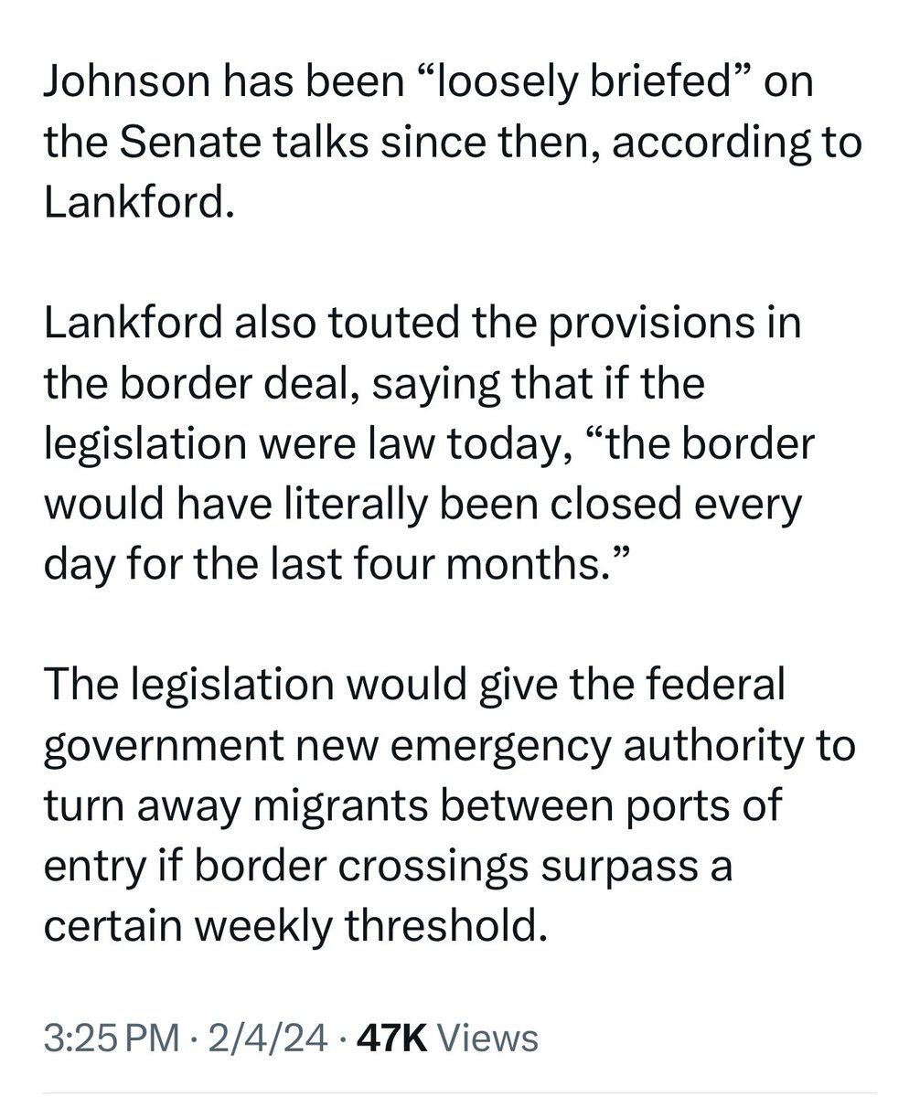 susanmathai's tweet photo. Here is what .@SpeakerJohnson said this morning about *not* having been briefed on the border legislation.
Here is Senator Lankford saying Johnson had been briefed.
Theyβre both professing to be βdevout Christians.β
Even I know #LiarsGoToHell https://t.co/RMTxj3KEI8