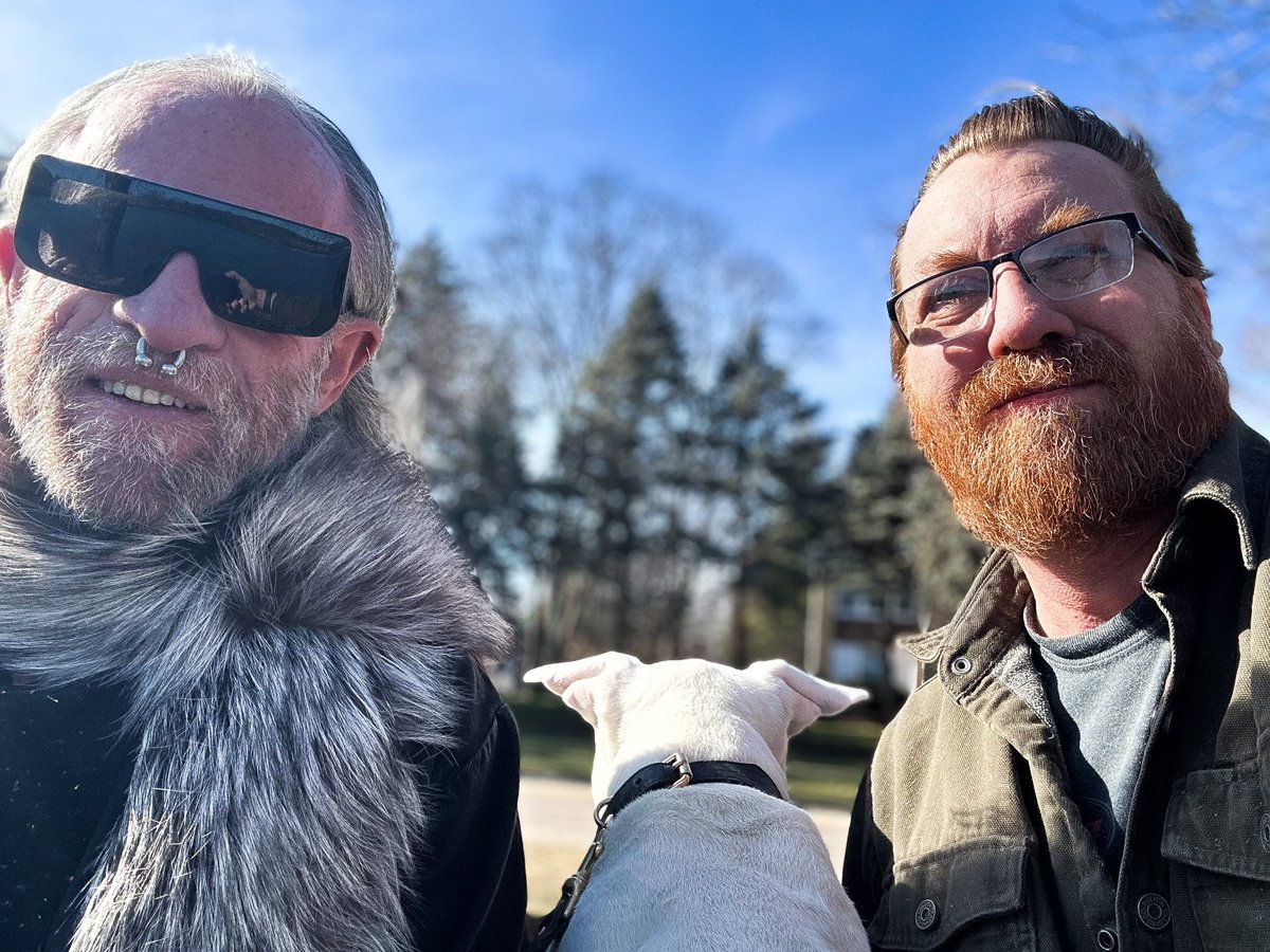 ml_hades's tweet photo. George brought his coffee along, too, and Billy’s on lookout. #RobertsFurs silver fox fling #WillyChavarria lapel denim jacket #BarneysNY t-shirt #RickOwens Limo Fall 2011 pants with skirt #RickOwens Larry Fall 2019 Kiss heels #MichaelKors gloves #RickOwens “Documenta” sunglasses https://t.co/2CI98znmEp
