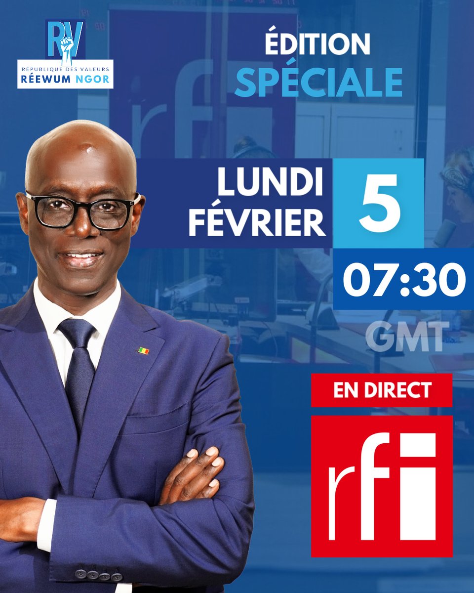 TasOfficiel's tweet photo. Je suis invité de l'édition spéciale sur RFI ce lundi 5 février, pour parler du coup d'État constitutionnel que Macky Sall veut imposer aux Sénégalais. 

Rejoignez-moi en direct à partir de 7h30 GMT.

#MackyDeet
#MackyWottaWaɗɗ https://t.co/En45PDuESw