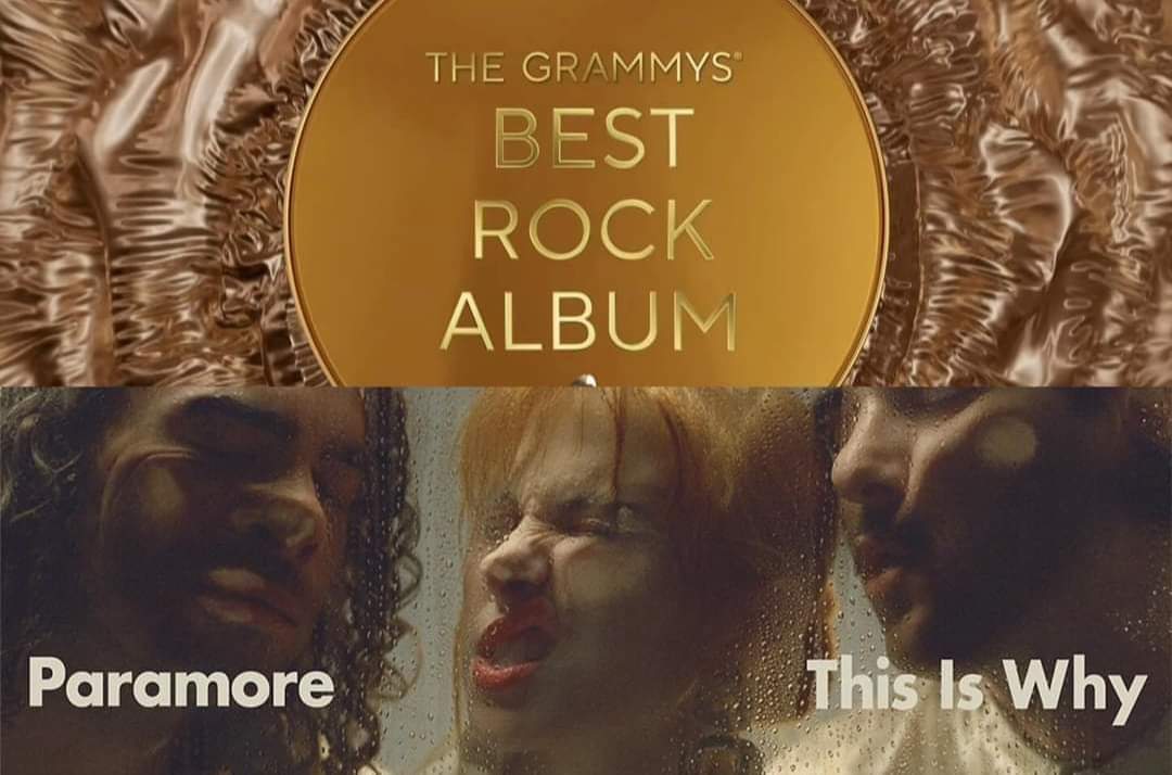 Y entonces PARAMORE se convierte en la primer banda liderada por una mujer en ganarse el Grammy a Mejor Álbum Rock en la historia y Hayley Williams en la tercera mujer en obtenerlo (Alanis Morissette y Sheryl Crow eran las únicas mujeres en lograrlo hasta el momento) ✨