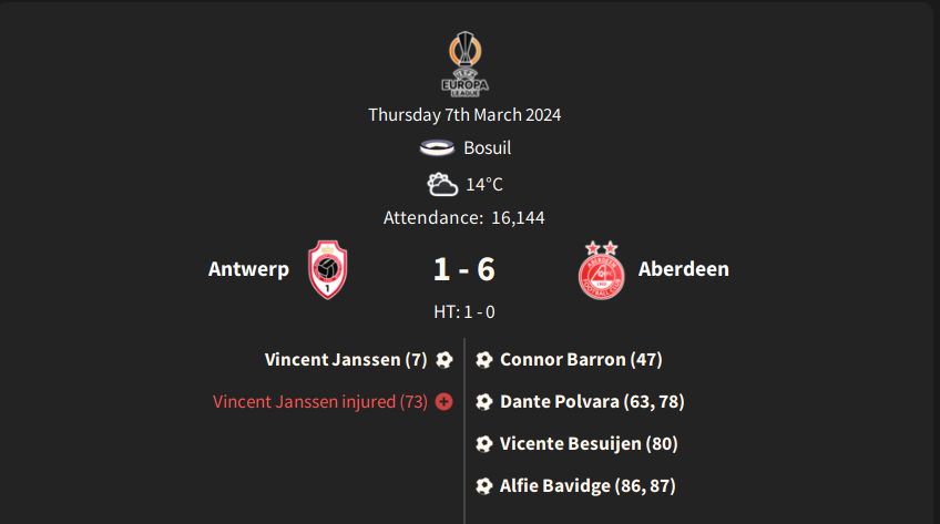 FMBeats_'s tweet photo. A combination of slow pace &amp; lacking free time, means I'm still plugging away in season 1, with Aberdeen. However, I present these two pictures, as evidence that it's going rather well. 🤷‍♂️ #FM24 https://t.co/QlKqmJAKOz