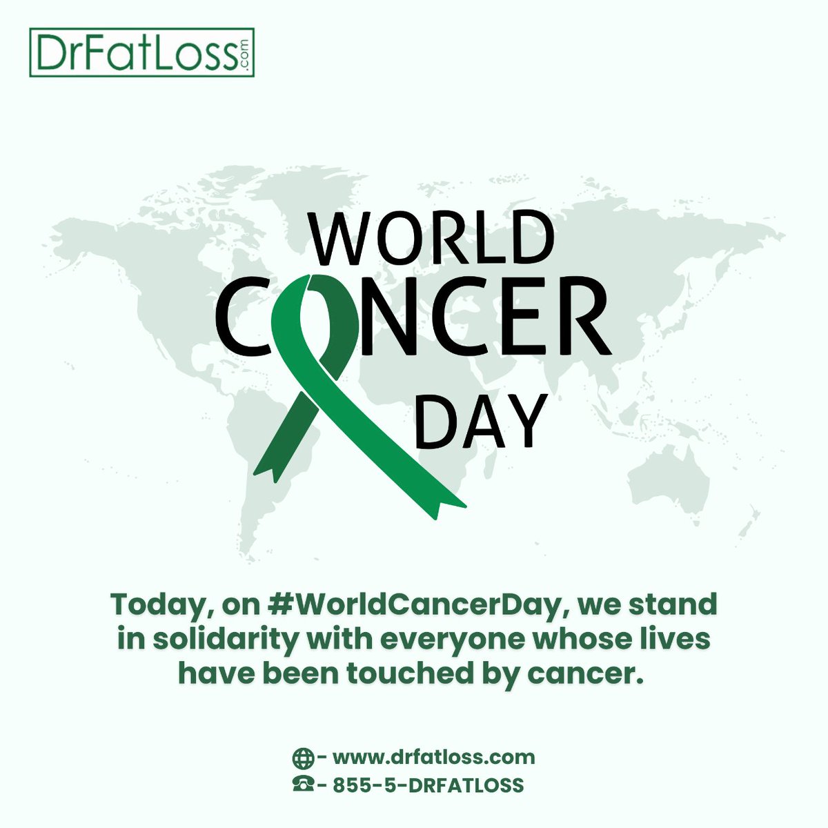 '🌍✨ Today, on #WorldCancerDay, we stand in solidarity with everyone whose lives have been touched by cancer. It's also a day to remember that many cancers can be prevented by making healthy lifestyle choices. 🌱💪 #PreventionIsPower #HealthyLiving #DrFatLoss #BeatCancer'
