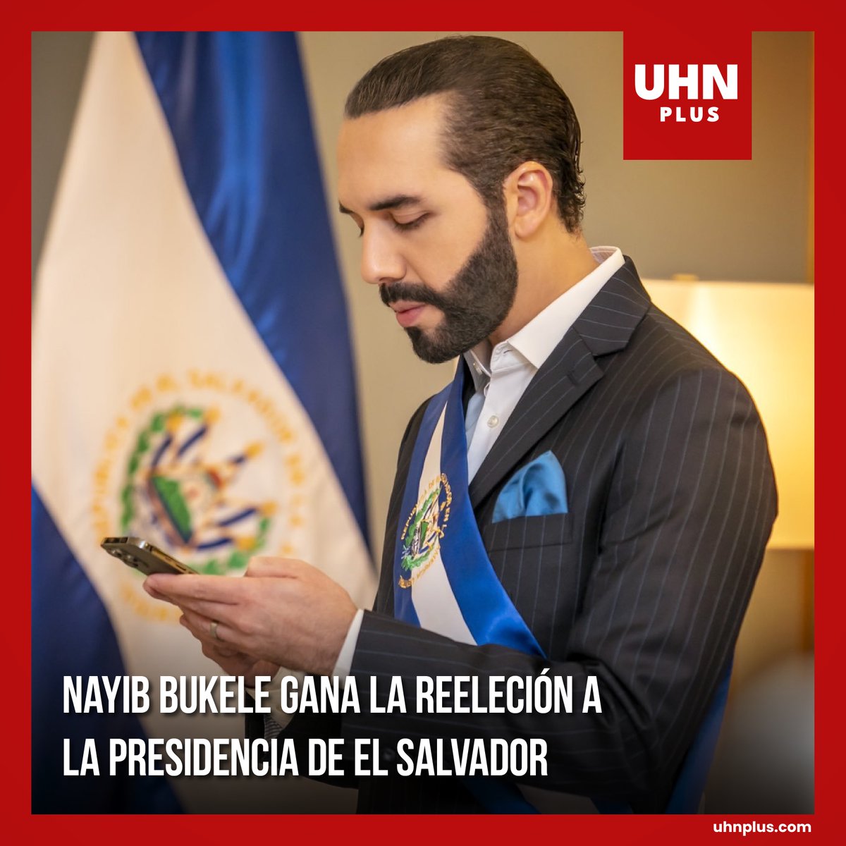 UHN_Plus's tweet image. 🇸🇻 | ÚLTIMA HORA: Nayib Bukele es reelecto como Presidente de El Salvador.