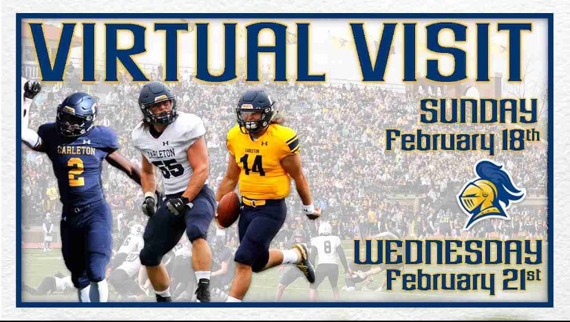 Thank you <a href="/CoachJournell/">Tom Journell</a> for the invitation to Carleton college virtual visit.