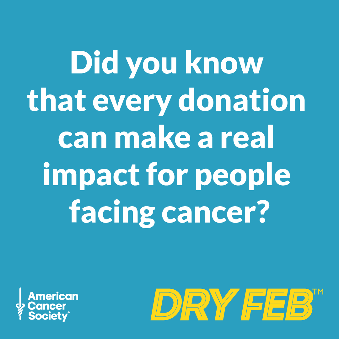 Big or small, your donation makes a real difference 💛  Donating the cost of a coffee or even a round of drinks can make an impact.  Please donate today 👉 dryfeb.com/donate