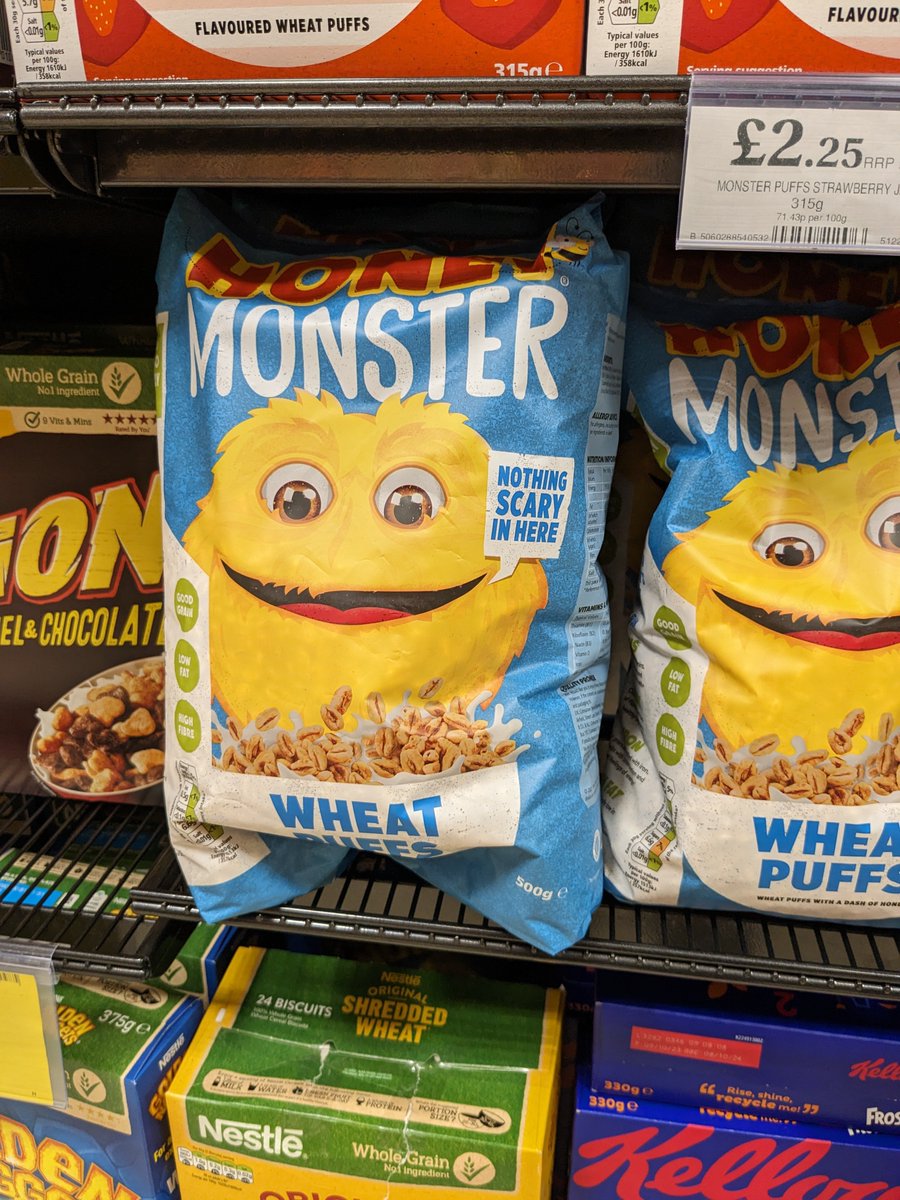 Yes #HoneyMonster! Leading the way with packaging innovation and sustainability, legend.
I've been saying for ages that cereal boxes are a waste, Doritos don't need an additional layer of cardboard, why should cereal?!
Hopefully other brands will follow suit 👏👏 #Dropthebox