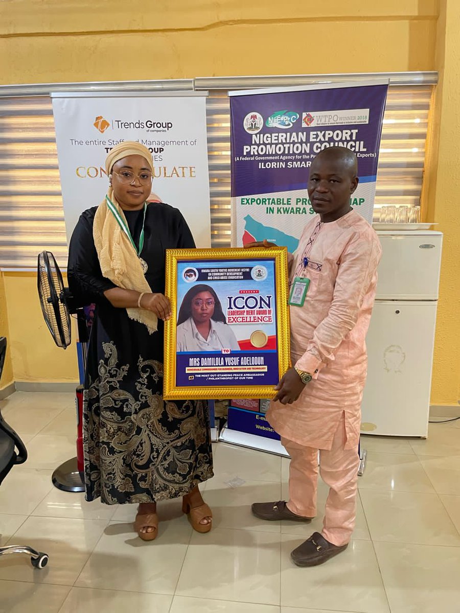 Official_mbit's tweet photo. LR:  Honourable   Commissioner for Business, Innovation and Technology, Hon. Damilola Yusuf Adelodun and the President, Kwara South Youths, Comrade  Abidoye Femi Michael. https://t.co/5LiaFozUQv