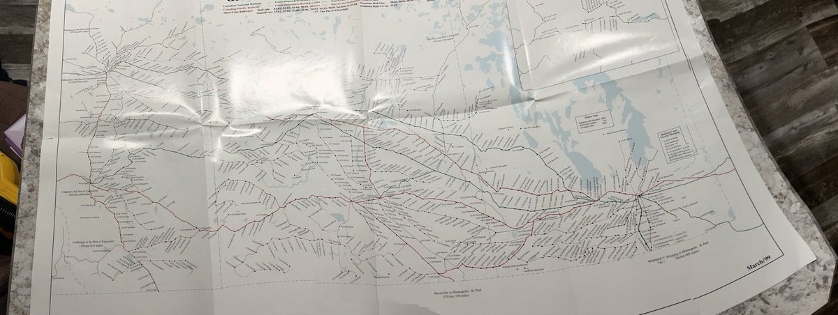 From in an old briefcase used 25 years ago. Interesting to look back at the rail lines we had!  Looks like our grand parents had quite a vision!!