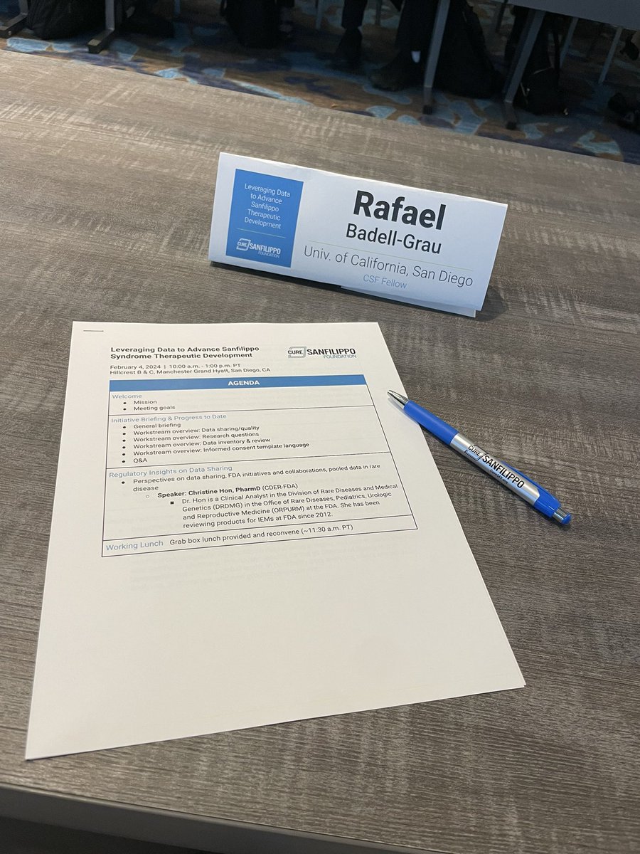 Excited to kick off <a href="/WORLDSymposia/">WORLDSymposia</a> lysosomal disease conference this year by attending an important <a href="/CureSanfilippoF/">Cure Sanfilippo Fdn</a> meeting on leveraging data to advance Sanfilippo therapeutic development! #lysosomes #genetherapy #hspc #sanfilippo #mps <a href="/UCSDHealth/">UC San Diego Health</a> <a href="/MPSSociety/">National MPS Society</a>