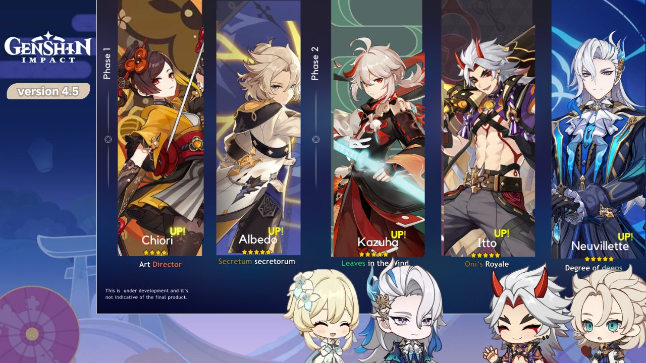 Zhongli&rsquo;s Realm on X: &ldquo;NEW UPDATE!! Version 4.5 BANNERS HAS 