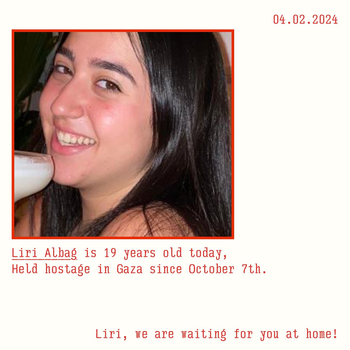 Happy Birthday Liri, Our only wish is that you will reunite with your family soon ❤️‍🩹 #bringthemhomenow