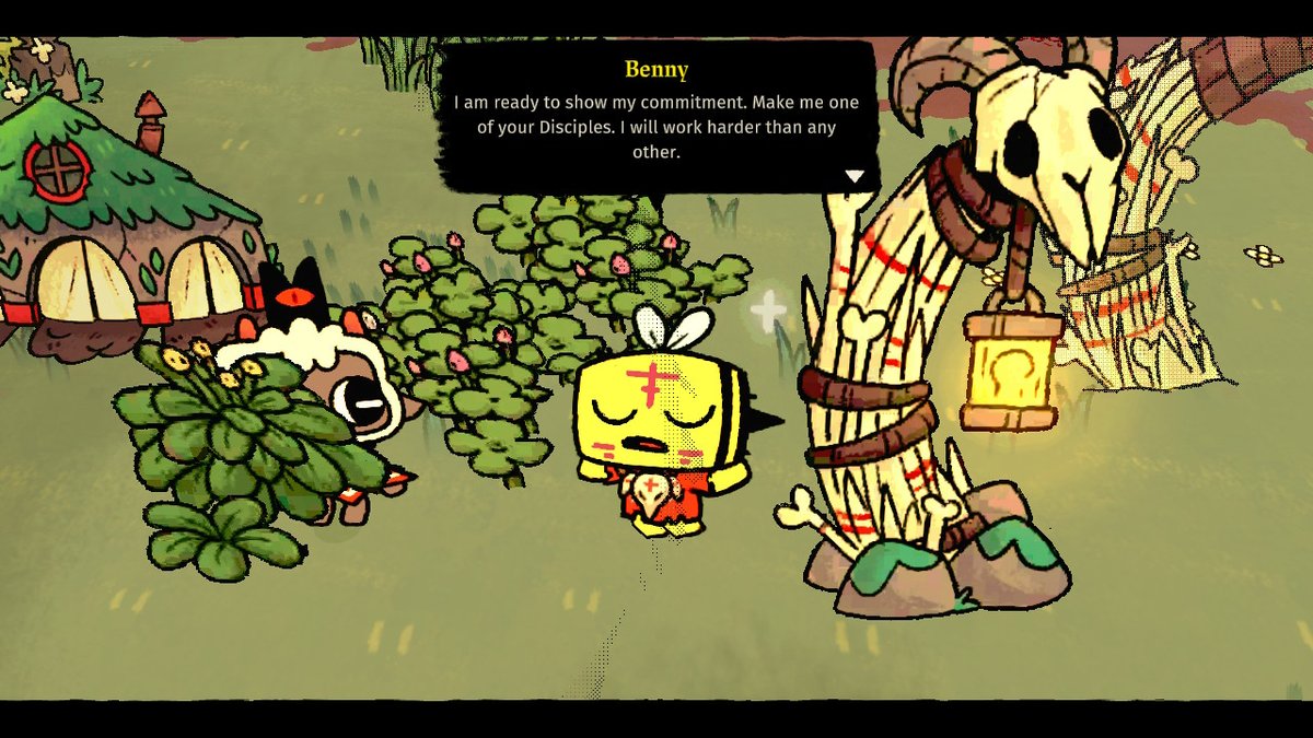 DannyLeeMoon's tweet photo. My first disciple is my first follower #CultOfTheLamb #NintendoSwitch https://t.co/sA5VyghcZU